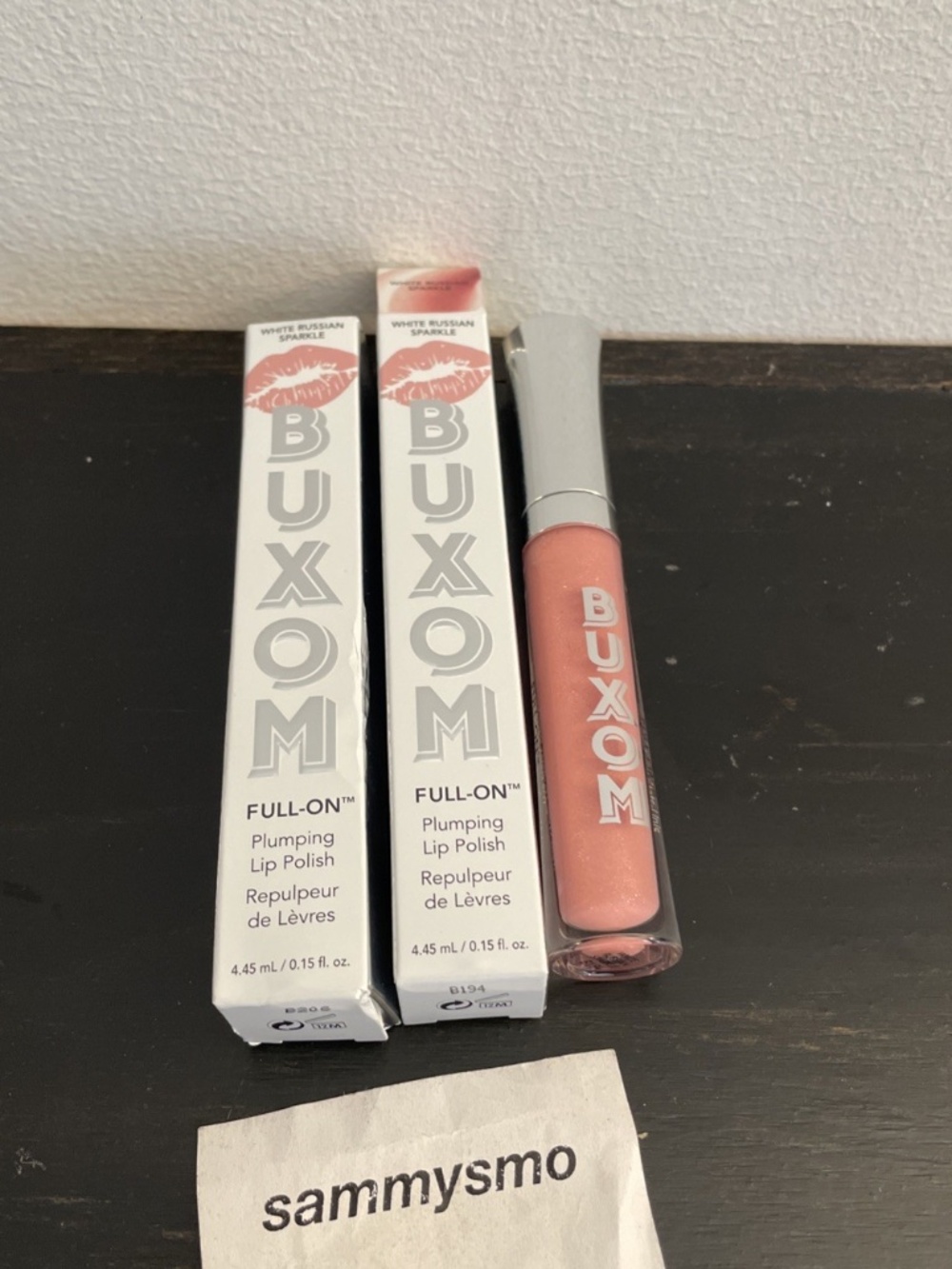 Buxom Full On Plumping Lip Polish WHITE RUSSIAN SPARKLE 0.15 oz x2